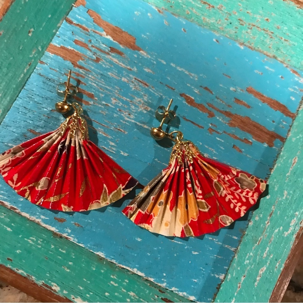 Miniature Fan Earrings